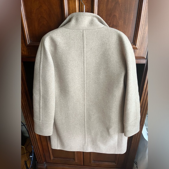 J. Crew Cocoon Coat in Italian Stadium Cloth Sandstone beige size 4 - Picture 8 of 13